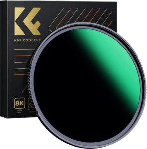 K&F Concept ND1000 72mm 10 Stops Nano-X MRC Filtro Gris Neutro HD Multicapa Superfino Alta Transmitancia para Objetivo de Cámara