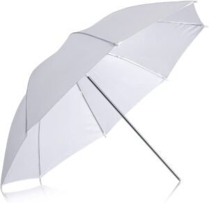 Neewer 84 centímetros Paraguas reflectante blanco translúcido para luz de flash de estudio de fotografía